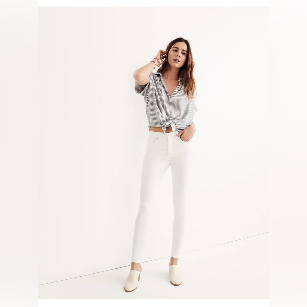 Madewell Mid Rise Skinny Jean White